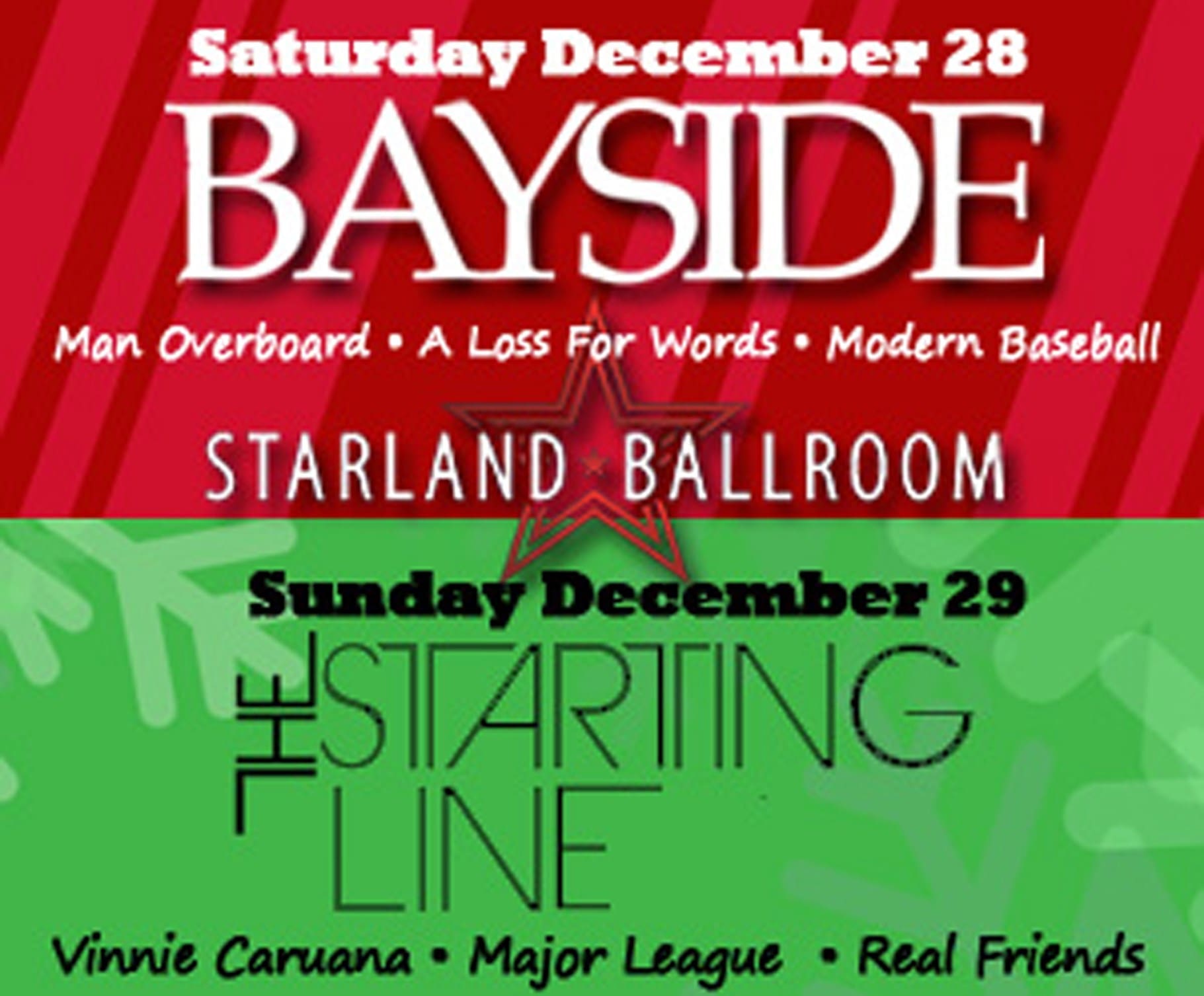 Ticket Giveaway: Bayside & The Starting Line (GIVEAWAY CLOSED)