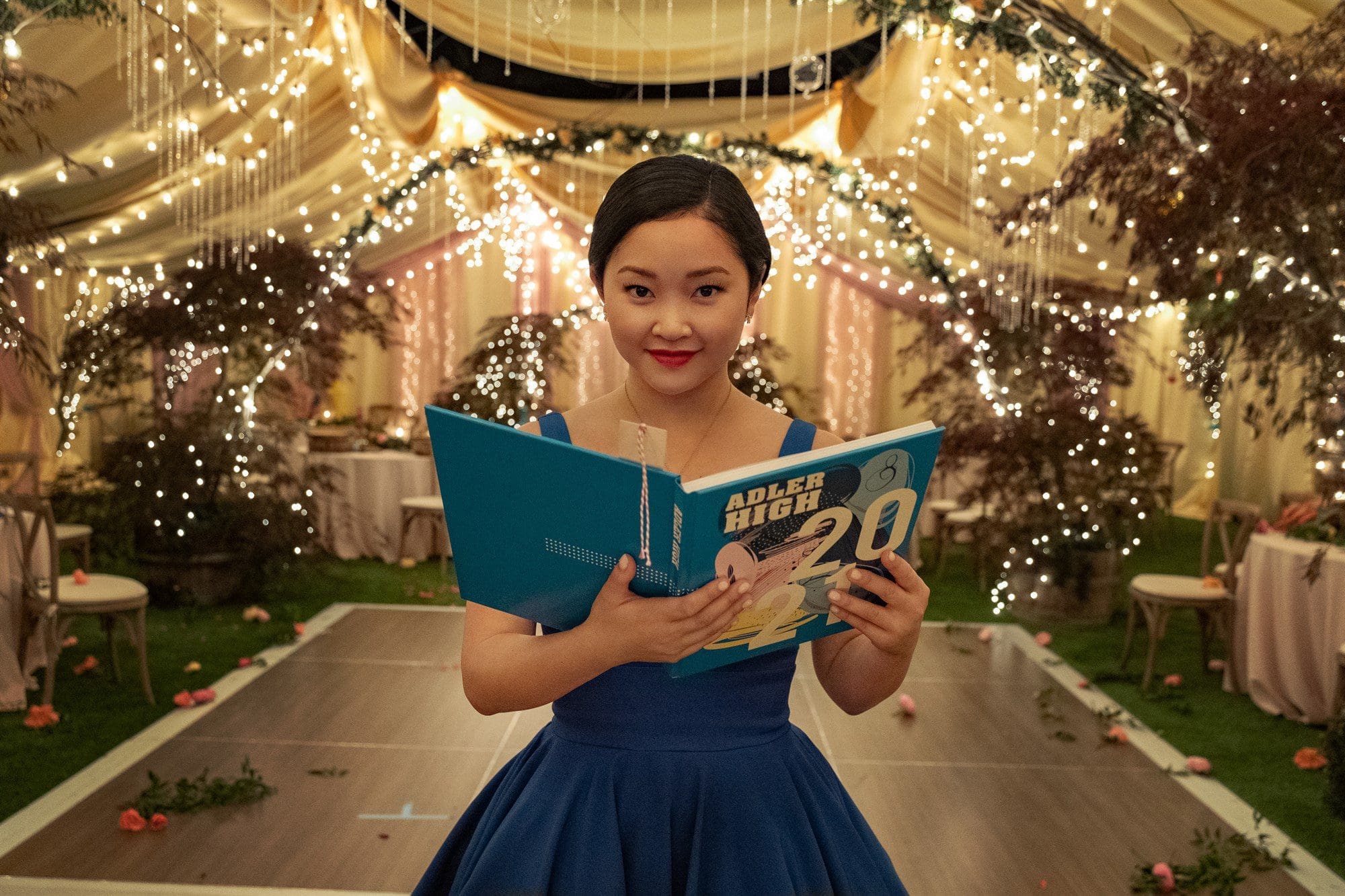 Lana Condor as Lara Jean Covey, In TO ALL THE BOYS IVE LOVED BEFORE 3. 