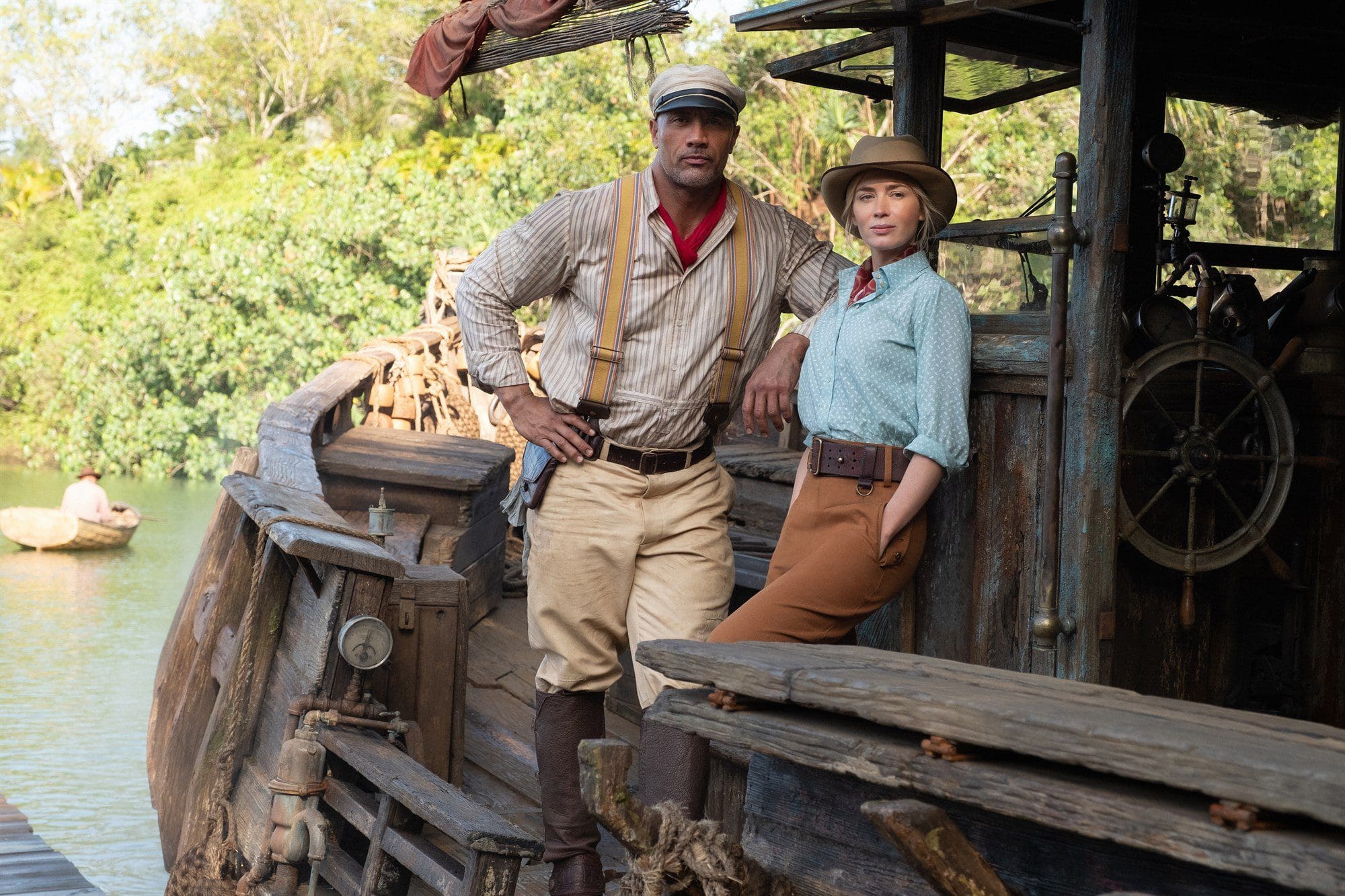 Dwayne Johnson and Emily Blunt in Disney's JUNGLE CRUISE