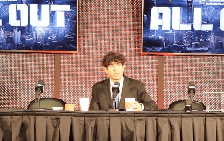 Tony Khan at the AEW ALL Out Media Scrum