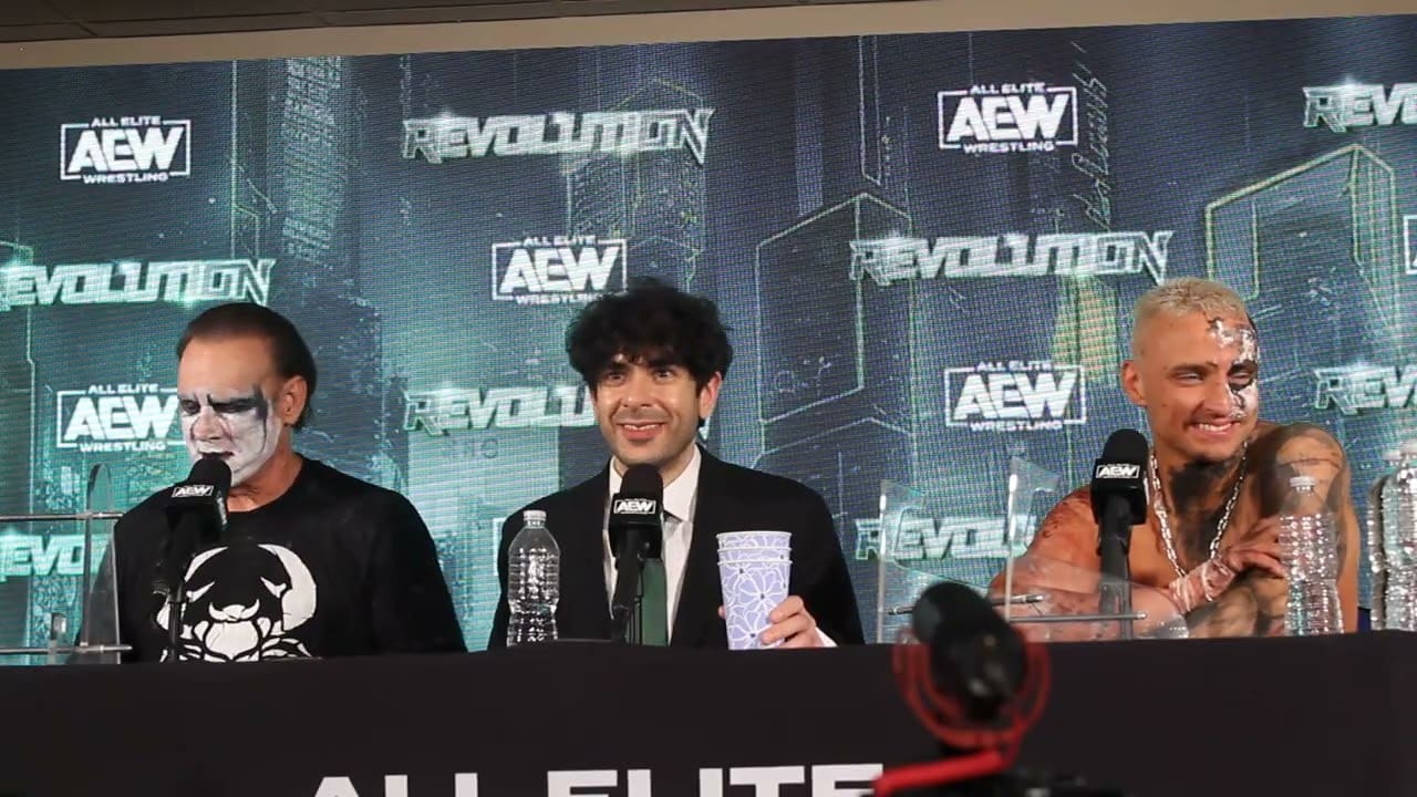 Sting, Tony Khan and Darby Allin